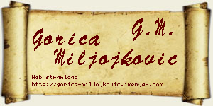 Gorica Miljojković vizit kartica
